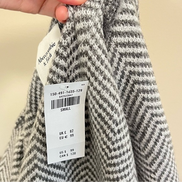 NWT Abercrombie & Fitch Open Front Long Cardigan Sweater With Pockets - Picture 10 of 16